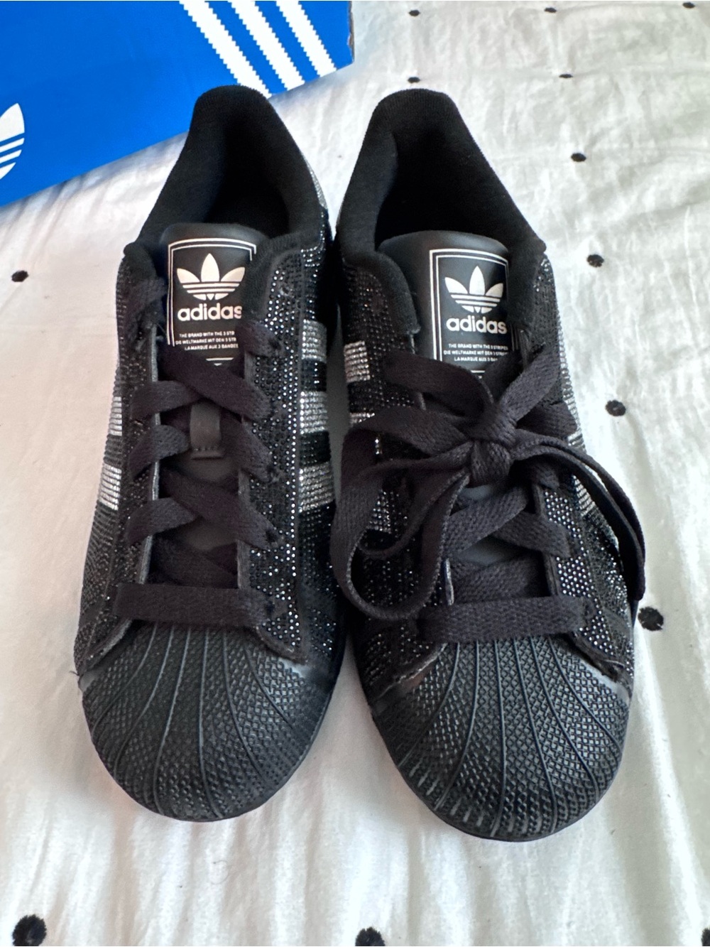 adidas Originals Superstar II sneakers in black and silver dimantes - Picture 4 of 8